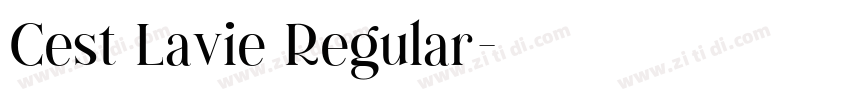 Cest Lavie Regular字体转换 Cest Lavie Regular字体转换